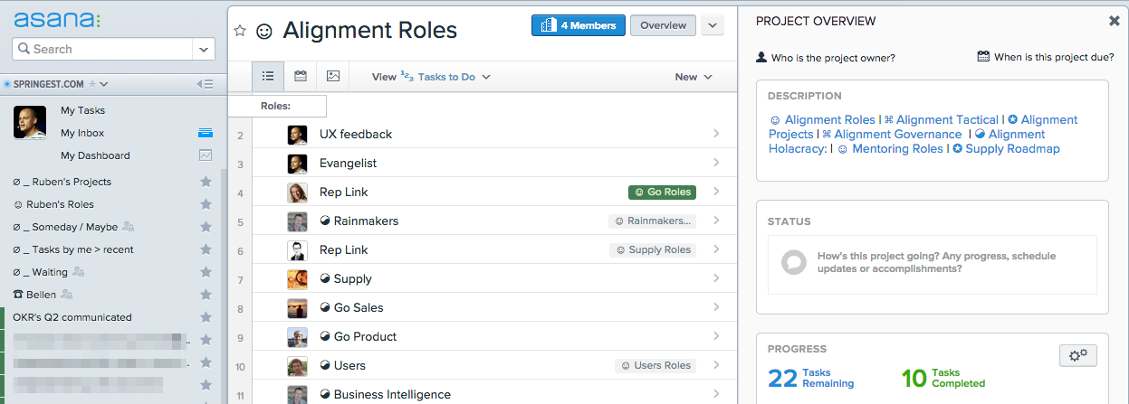 Productive transparency with GTD, Holacracy and Asana — a guide through my setup